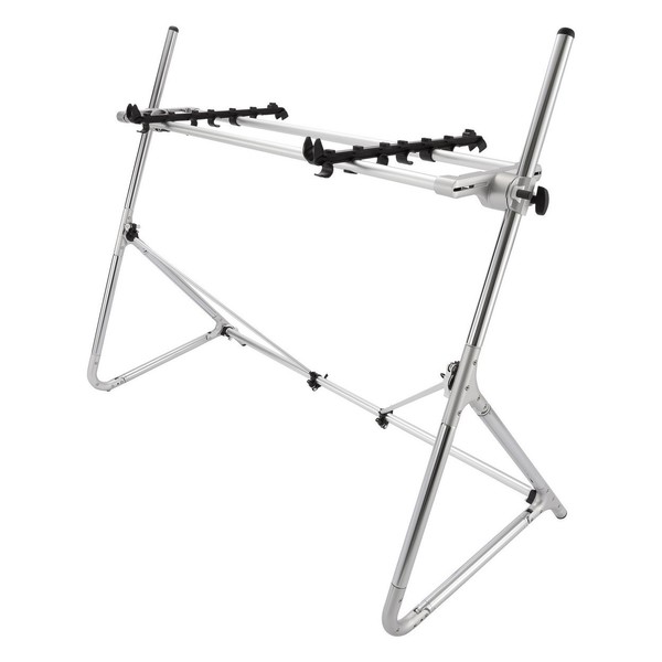 Sequenz Standard STD-M-SV 73/76-Note Keyboard Stand, Silver - Angled