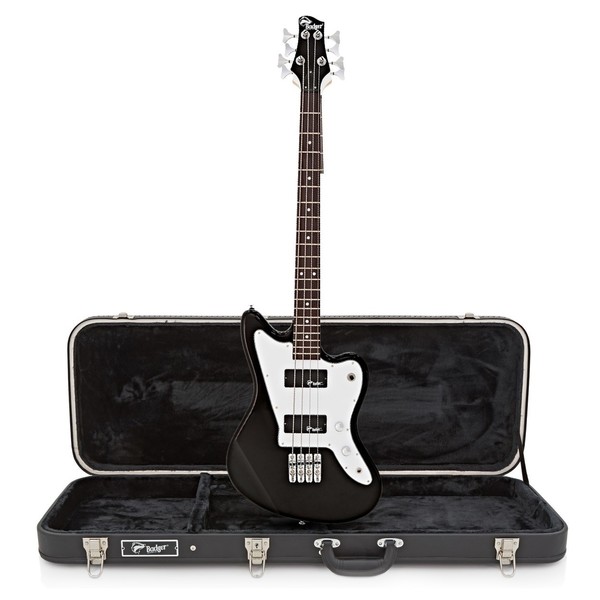 Badger Classic Bass Guitar and Case, Black