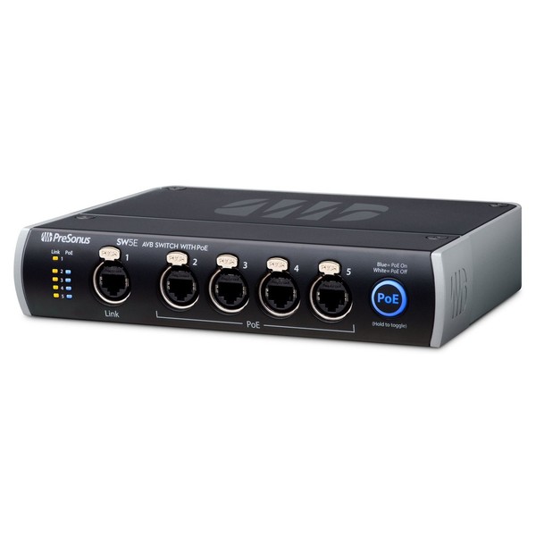 PreSonus SW5E AVB Switch - Angled