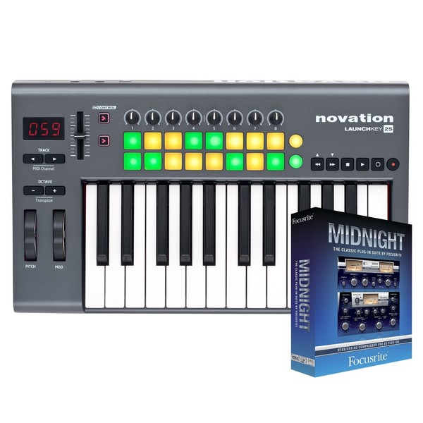 Novation Launchkey 25 & Focusrite Midnight Plug-In Suite - Bundle