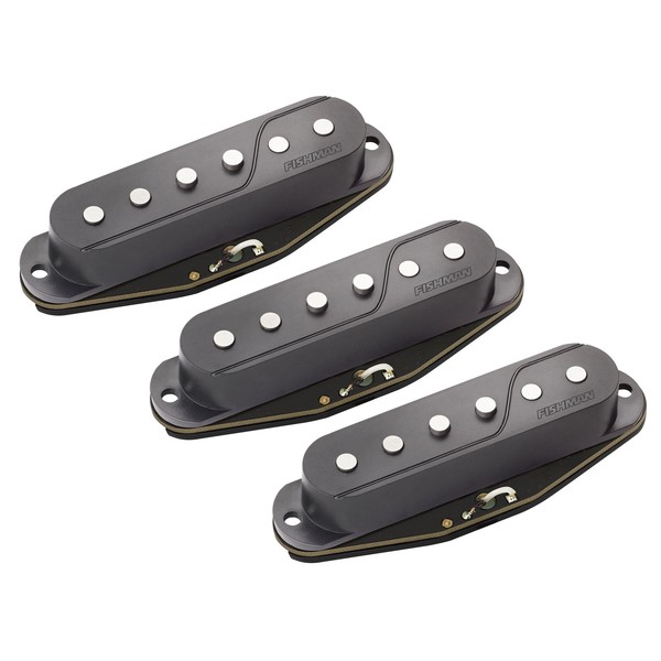 Fishman Fluence Multi Voice Single Width Strat Pickup Set, Black