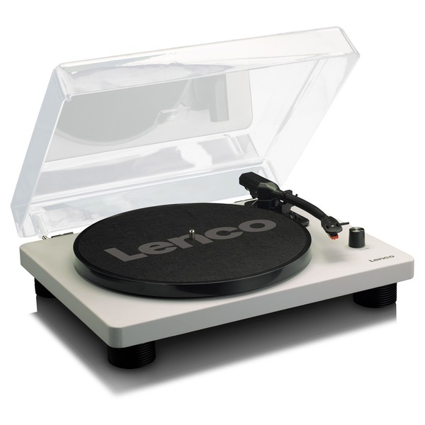 Lenco LS-50 Turntable, Grey - Angled