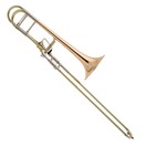 Bach Stradivarius 42AFG Bb/F Tenor Trombone, Gold Brass Bell
