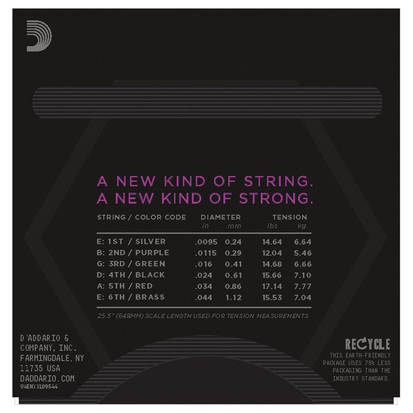 D'Addario NYXL09544 Nickel Wound, Super Light Plus