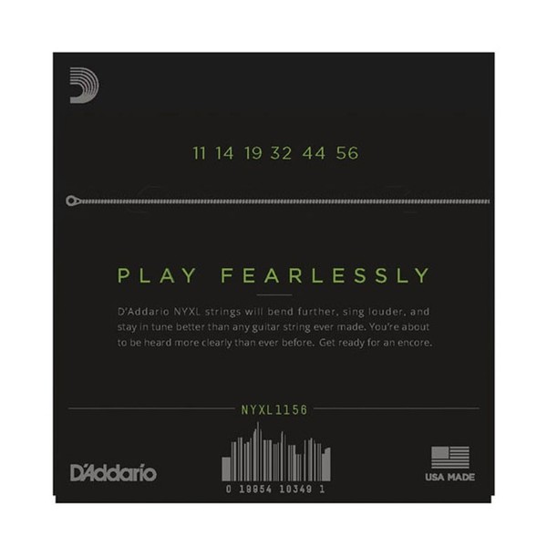 D'Addario NYXL1156 Nickel Wound, Medium Top / Ex-Heavy Bottom