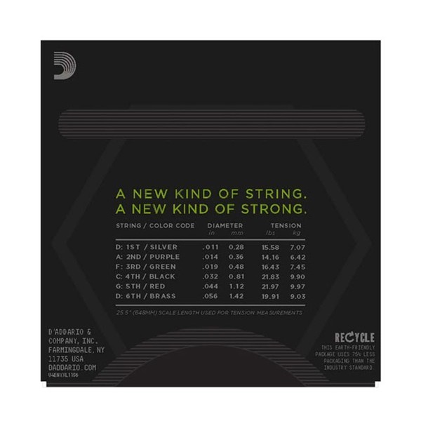 D'Addario NYXL1156 Nickel Wound String Set