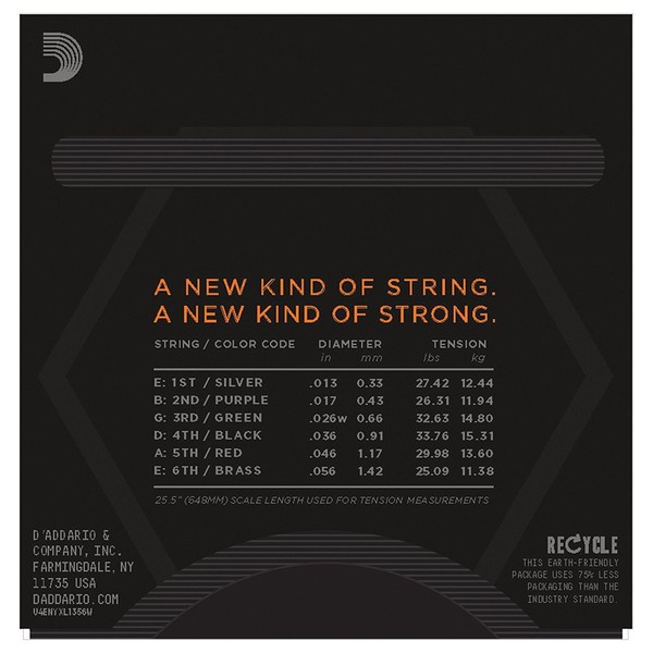 D'Addario NYXL1356W Nickel Wound String Set