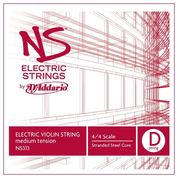 D'Addario NS Electric Violin D String, 4/4 Size, Medium 