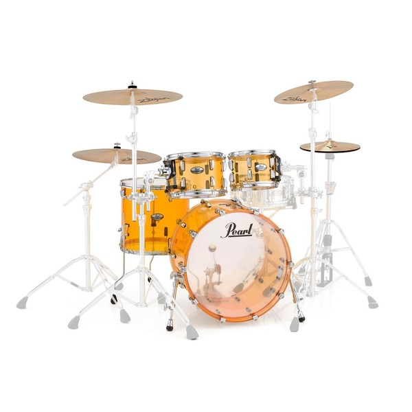 Pearl Crystal Beat 22'' 4pc Shell Pack, Tangerine Glass w/ Cymbals