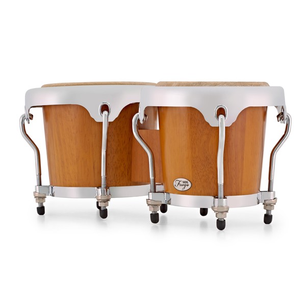 Natal Fuego Natural Wood Bongos, Chrome Hardware, Matt Honey