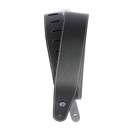 D'Addario 25LS00-DX Classic Leather Strap with Contrast Stitch, Black