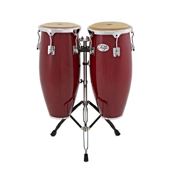 Natal Natural Wood Congas 10'' & 11'' Red Gloss