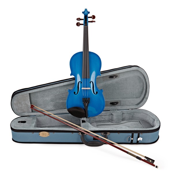 Stentor Harlequin Violin Outfit, Marine Blue, 4/4