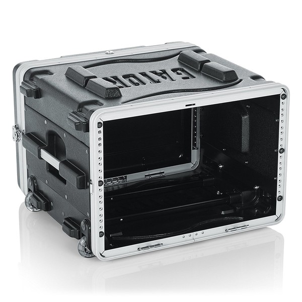Gator GRR-6L Lockable Moulded Rolling Rack Case, 6U 7