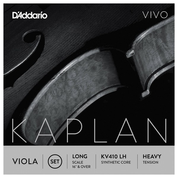 D'Addario Kaplan Vivo Viola String Set, Long Scale, Heavy 