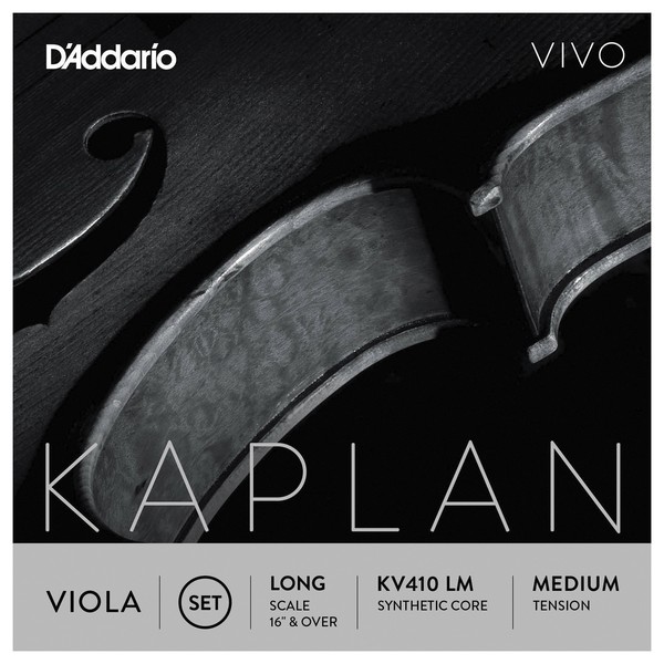 D'Addario Kaplan Vivo Viola Strings Set, Long Scale, Medium