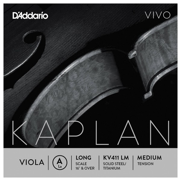 D'Addario Kaplan Vivo Viola A String, Long Scale, Medium