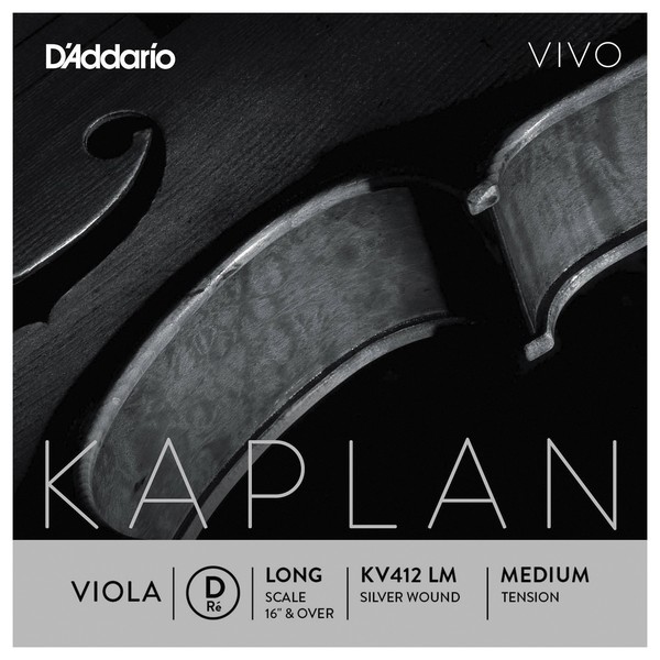 D'Addario Kaplan Vivo Viola D String, Long Scale, Medium