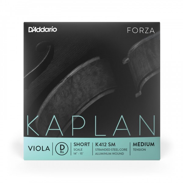 D'Addario Kaplan Forza Viola D String, Short Scale, Medium