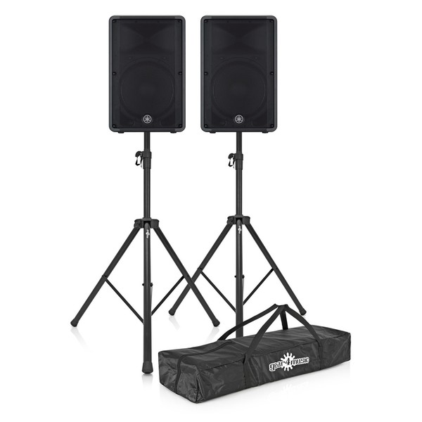 Yamaha CBR15 15'' Passive PA Speaker - Pair with Stands and Bag 1