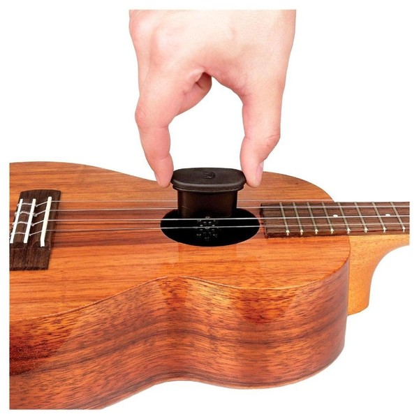 D'Addario Humidifier In Soundhole of Ukulele