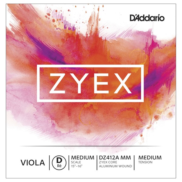 D'Addario Zyex Viola Aluminum Wound D String, Medium Scale, Medium
