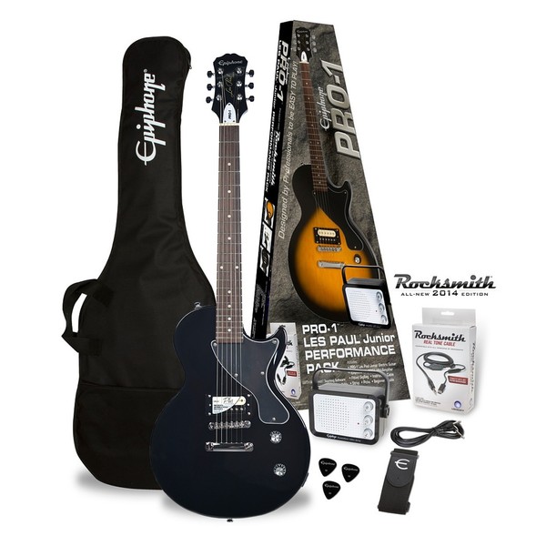 Epiphone Pro-1 Les Paul Electric Guitar Pack with Rocksmith, Ebony