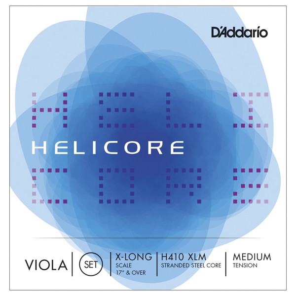 D'Addario Helicore Viola String Set, Extra Long Scale, Medium 