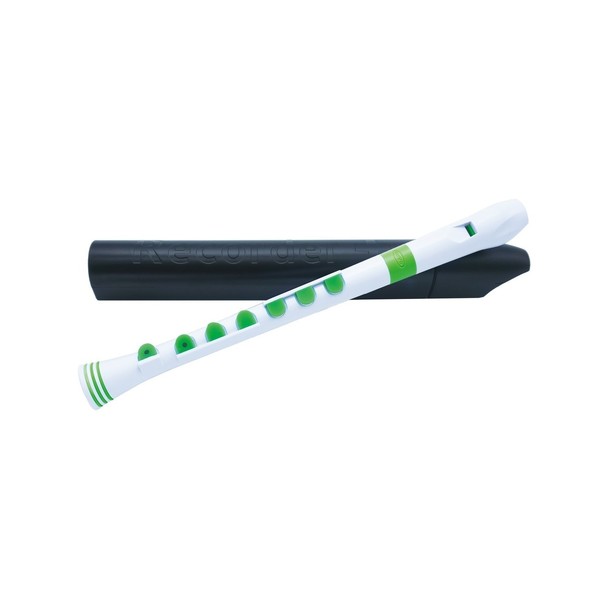 Nuvo Recorder+ with Hard Case, White and Green