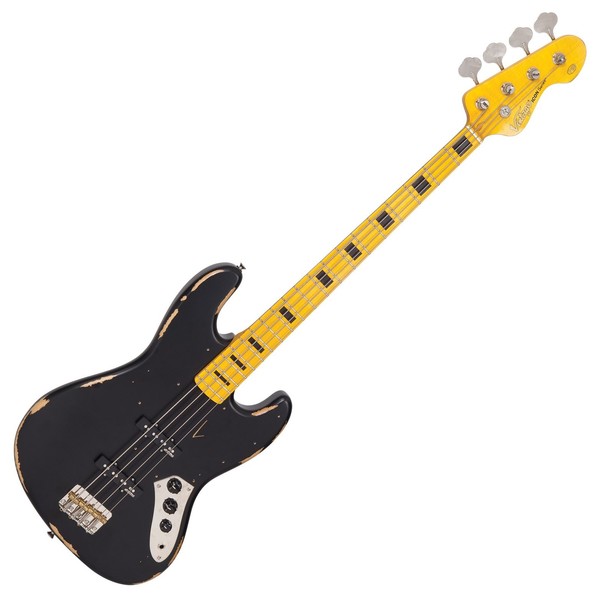 Vintage VJ74 Icon Bass MN, Distressed Black