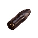 Neutrik NC3MXX-BAG 3-Pole Male XLR Connector, Black