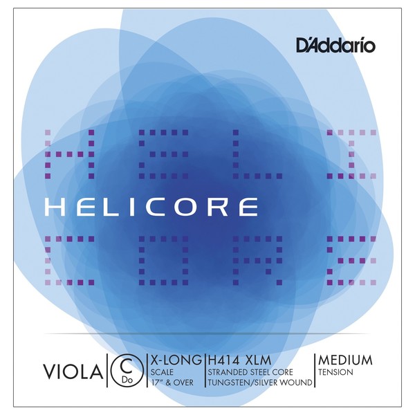 D'Addario Helicore Viola C String, Extra Long Scale, Medium 