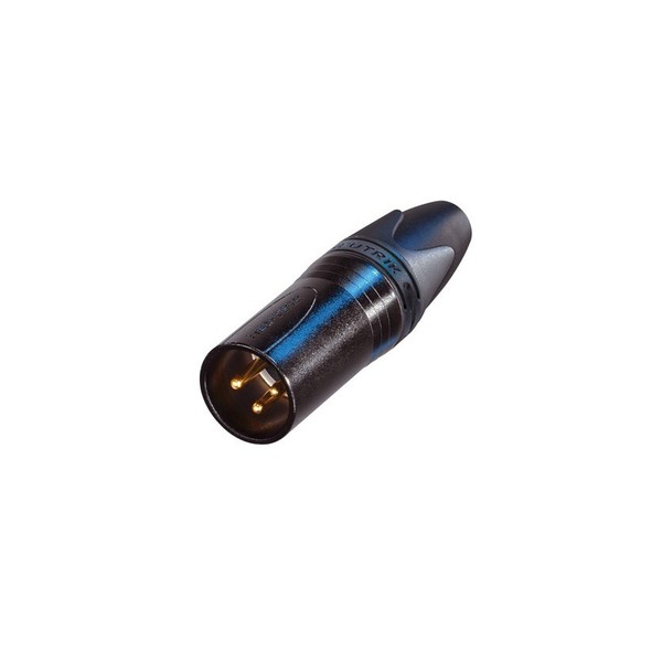 Neutrik NC3MXX-B 3-Pole Male XLR Connector, Black 1