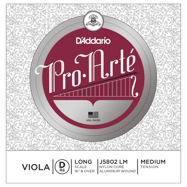 D'Addario Pro-Arte Viola D String, Long Scale, Medium 