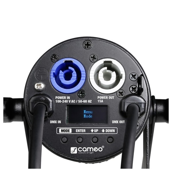Cameo Q-Spot 15 WW Spotlight, Black, back Panel