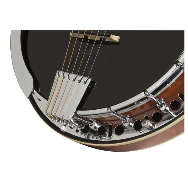 Epiphone Stagebird 6-String Electro Banjo, Red Brown Mahogany