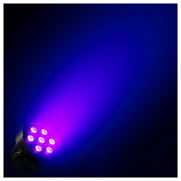 Cameo 7 x 3W Flat UV LED Par Light IR, White, Effects 1