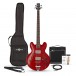 Pack Guitare Basse Semi-Acoustique San Francisco + Ampli SubZero V15B, Wine Red