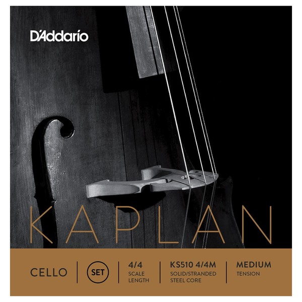 D'Addario Kaplan Cello Strings Set, 4/4 Size, Medium 