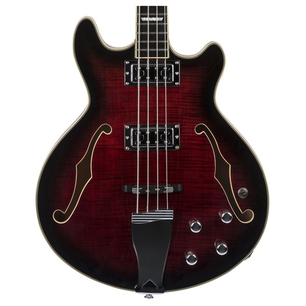 Chowny CHB-2 Semi-Hollow Bass, Red