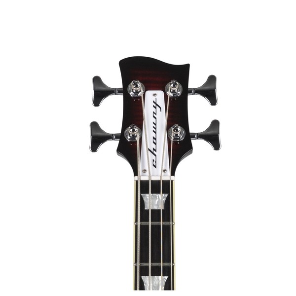 CHB-2 Semi-Hollow Bass, Red Wine Burst