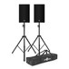 Yamaha DZR15-D Dante 15'' Active PA Speaker Pair with Stands