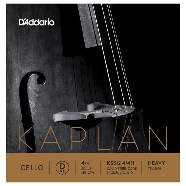 D'Addario Kaplan Cello D String, 4/4 Size, Heavy 