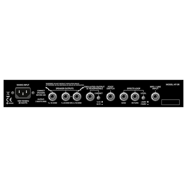 Blackstar HT-5R Combo Panel Back