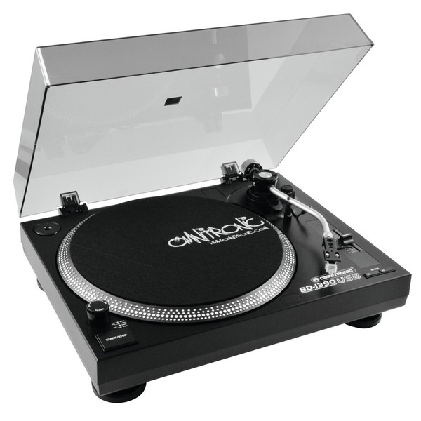 Omnitronic BD-1390 USB Turntable, Black