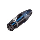 Neutrik NC3FXX-B 3-Pole Female XLR Connector, Black, Gold Contacts