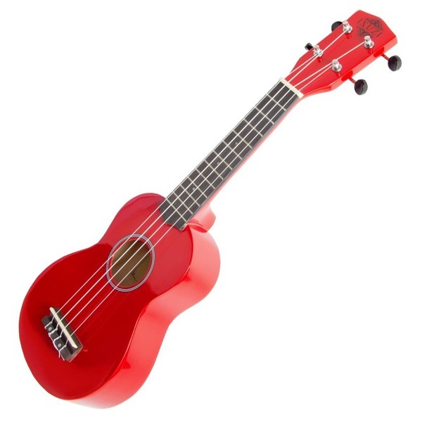 ISUZI LS-RD Soprano Ukulele c/w Gig-Bag in Red Front View