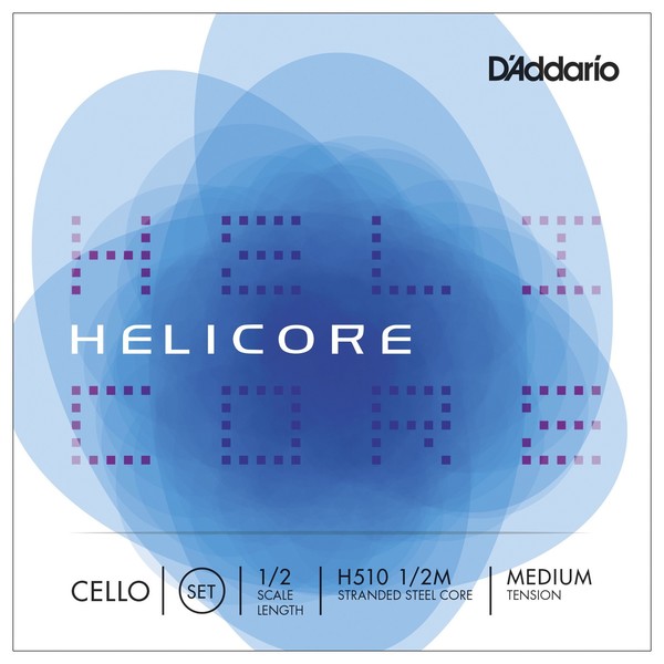 D'Addario Helicore Cello Strings Set, 1/2 Size, Medium 