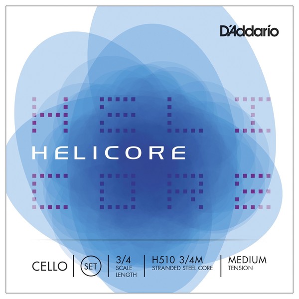 D'Addario Helicore Cello Strings Set, 3/4 Size, Medium 