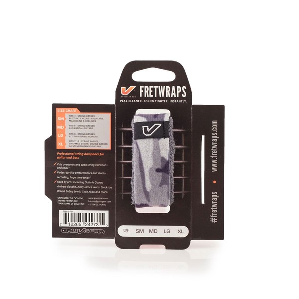 Gruv Gear Fretwraps 1pk White Camo, Large